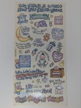 Baby Shower Sticker Sheet Blue Boy